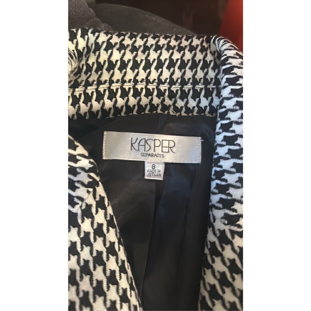Kasper Black plaid Skirt suit set - Picture 13 of 14